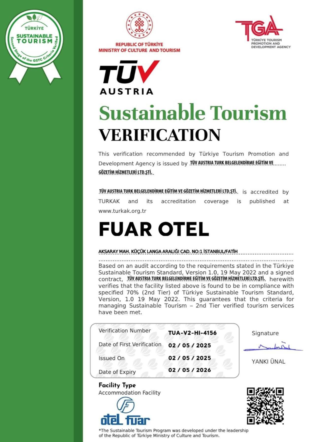 Fuar Hotel Istanbul Exterior photo